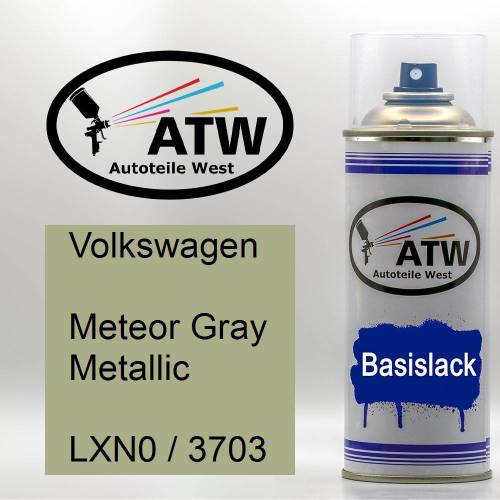 Volkswagen, Meteor Gray Metallic, LXN0 / 3703: 400ml Sprühdose, von ATW Autoteile West.